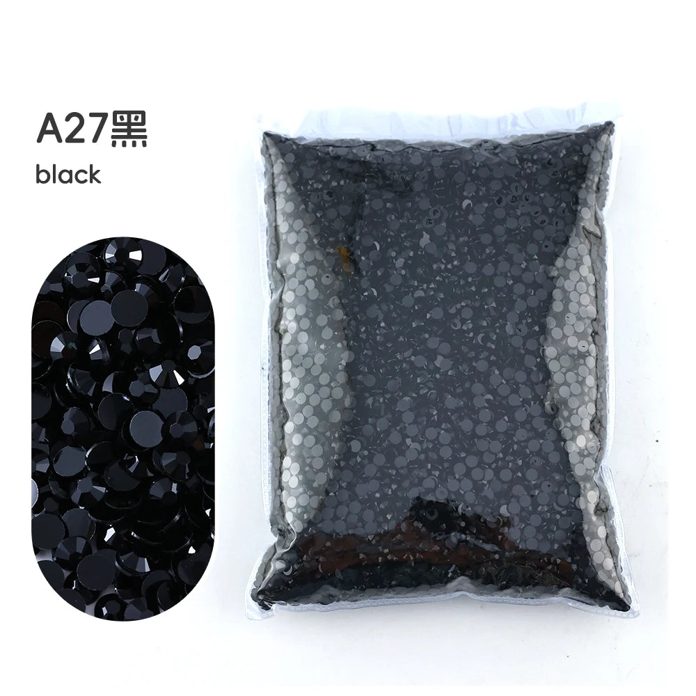 2MM 3MM 4MM 5MM 6MM Jelly AB Resin Cold fixation  Rhinestones Flat Back Suitable for making diamond water bottles