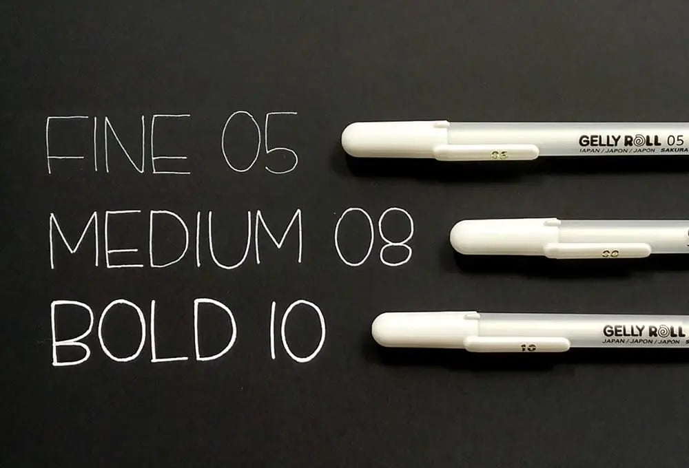 SAKURA Gelly Roll White Gel Pens