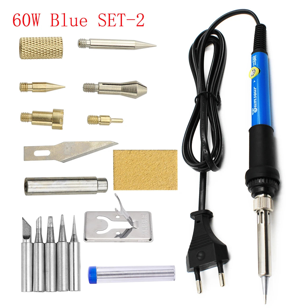7-in-1 Wood Burning Kit – Adjustable Pyrography &amp; Carving Tool Set (60W/80W)