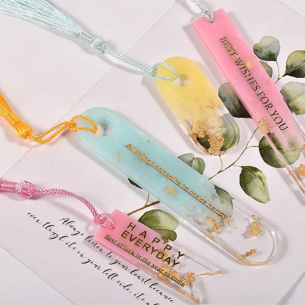 Oval &amp; Heart Bookmark Silicone Resin Molds