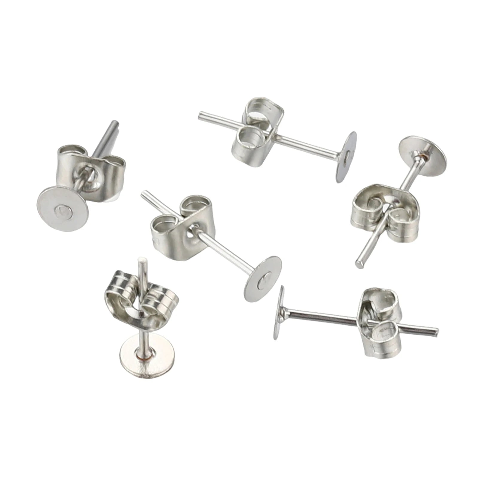 Blank Post Earring Studs Base Pins with Ear Backs