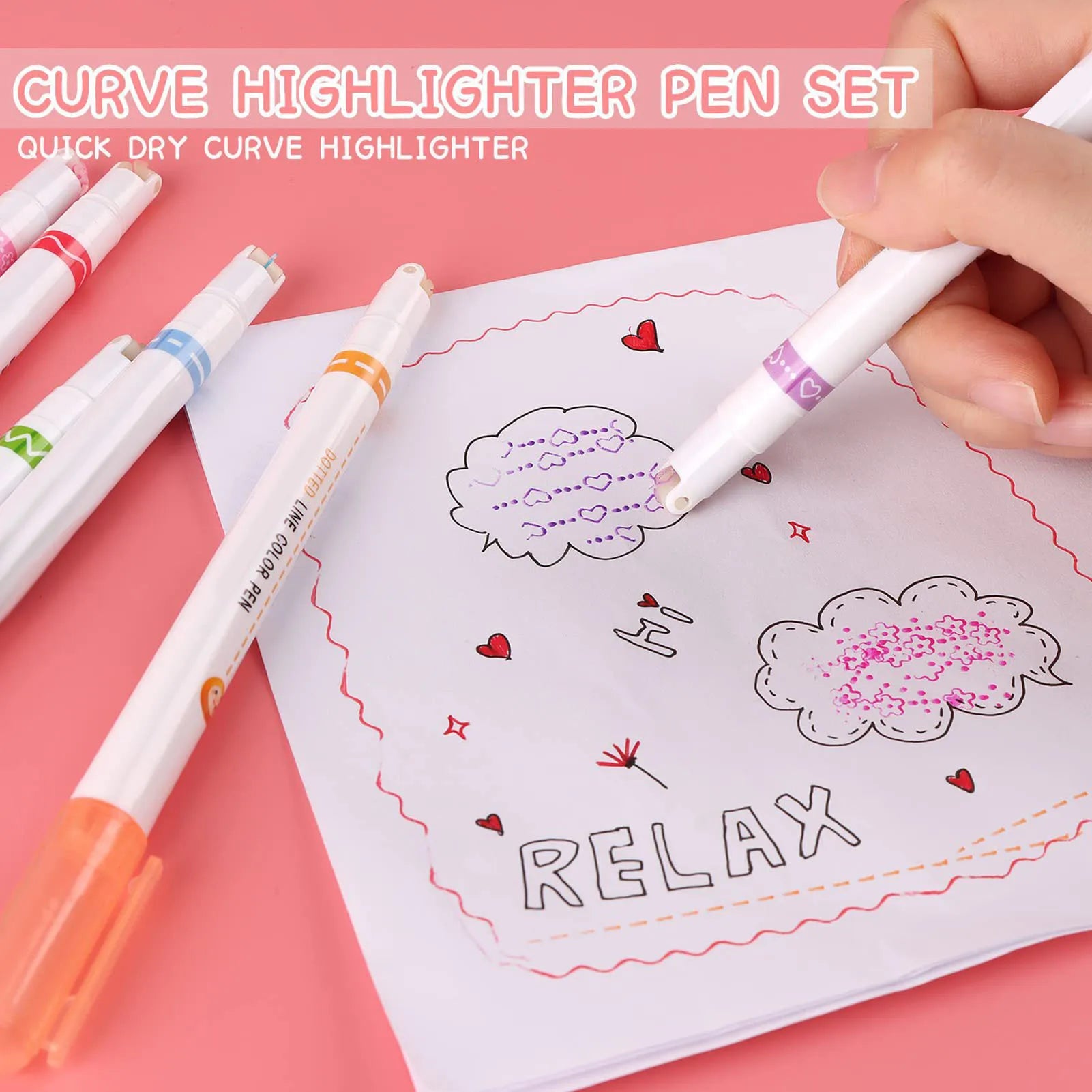 8-Color Double-Ended Marking Pens – Quick-Dry Highlighters (2 Sets)