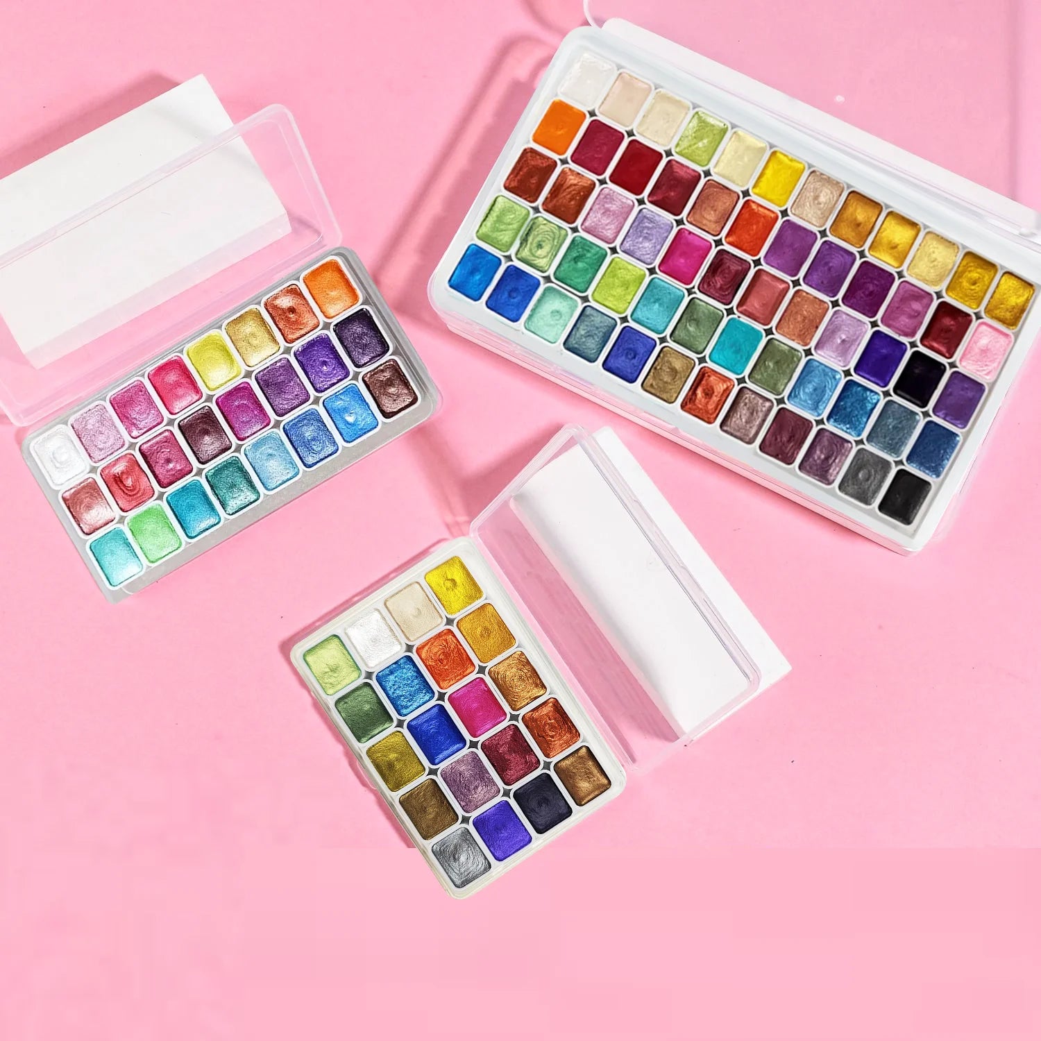 SeamiArt Pearlescent Watercolor Set – 20/24/60 Colors