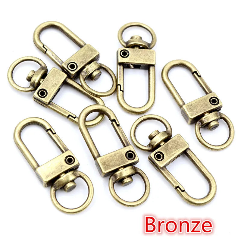 10pcs Snap Lobster Clasp Hooks – Gold/Silver Plated for DIY Jewelry &amp; Keychains