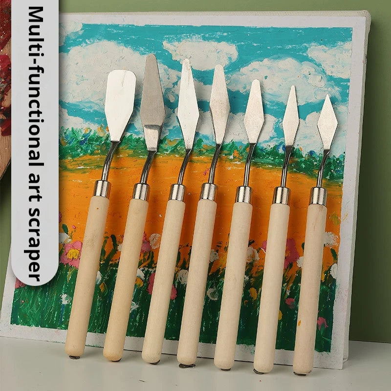7-Piece Stainless Steel Painting Knife Set