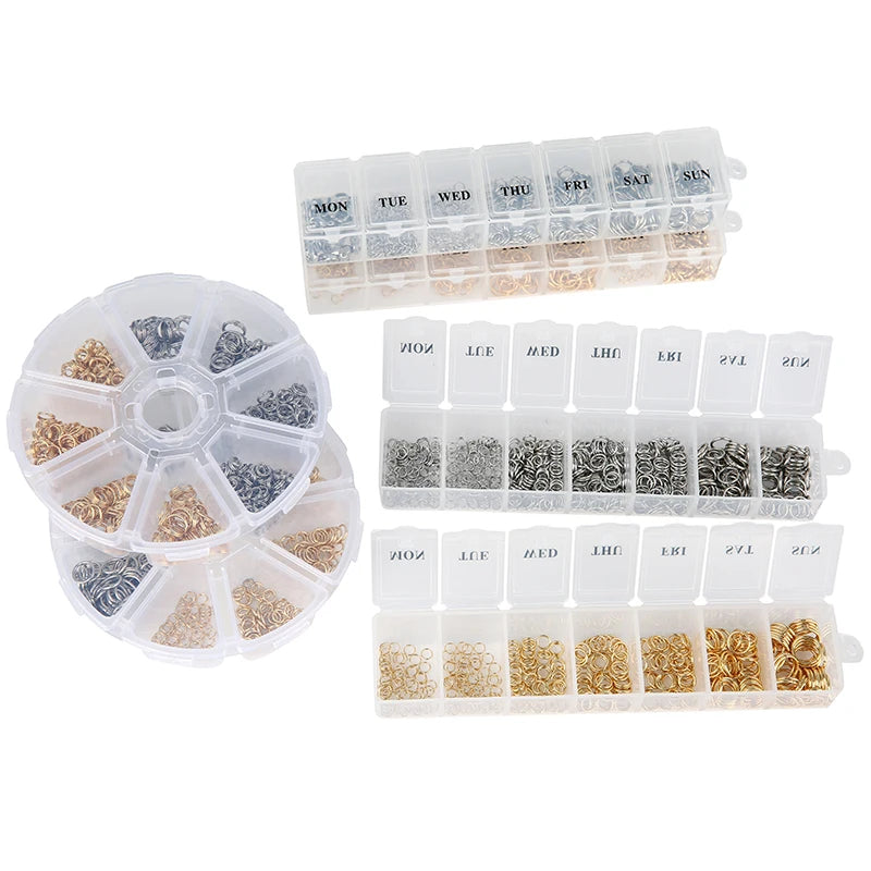 Jewelry Making Findings Kit – Jump Rings, Clasps &amp; Hooks Set in Organizer Box
